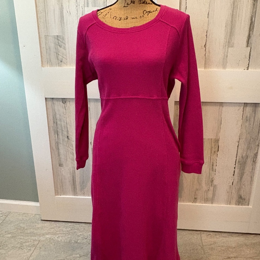 WOMAN WITHIN THERMAL DRESS 14/16W- RASPBERRY - Picture 8 of 8
